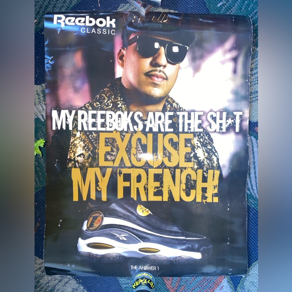 Reebok Classic Black and Gold Sneaker Poster